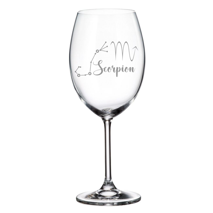 Verre gravé - Scorpion