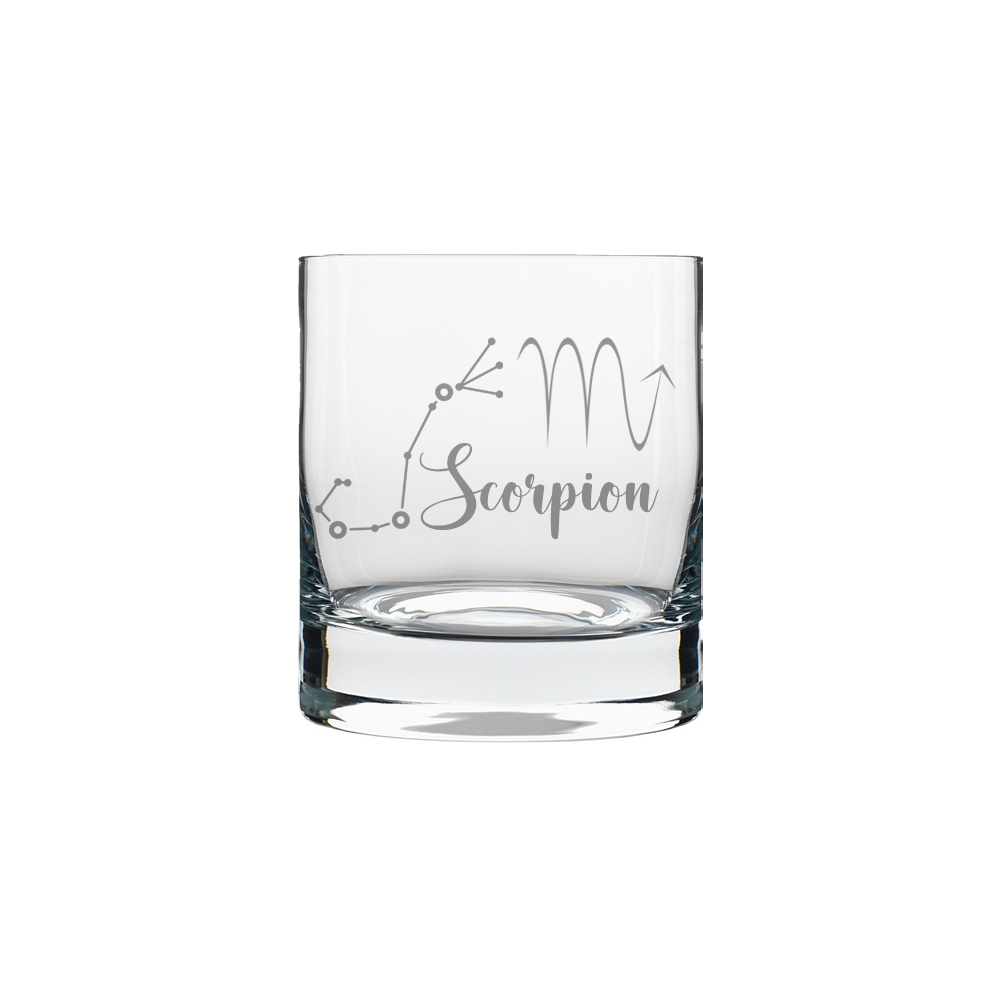 Verre gravé - Scorpion