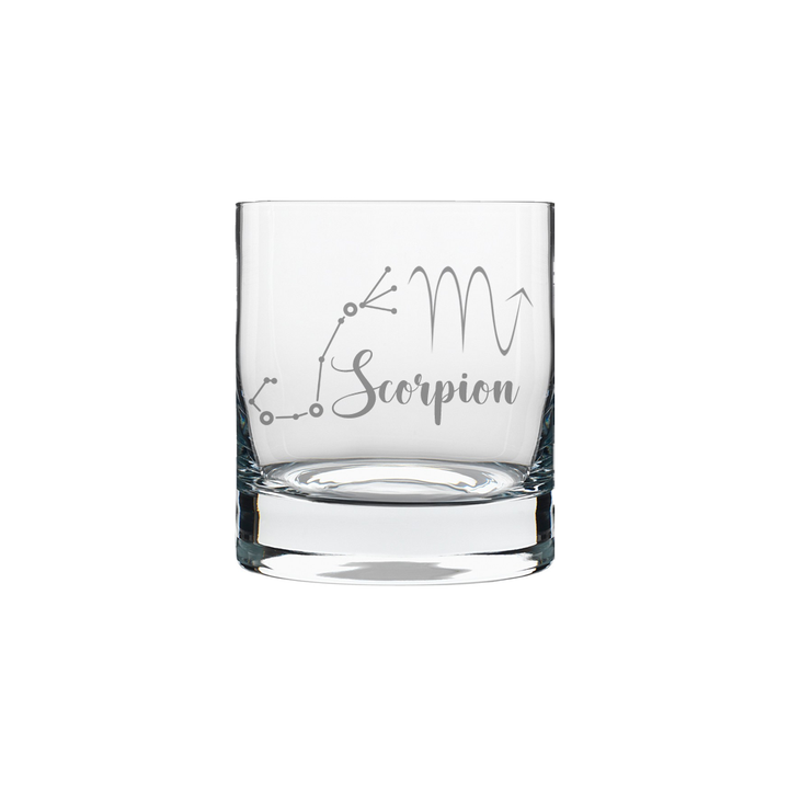 Verre gravé - Scorpion