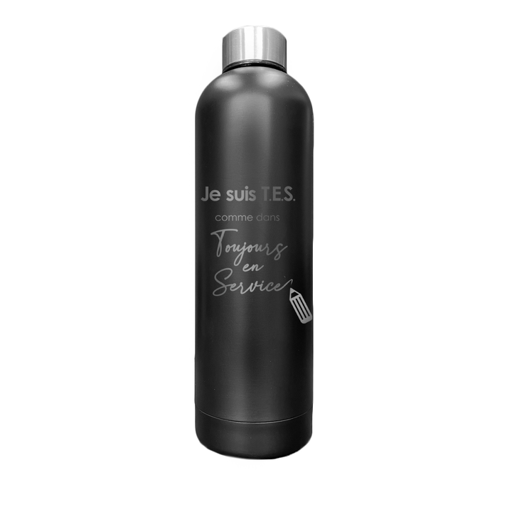 Bouteille isotherme gravée - TES toujours en service