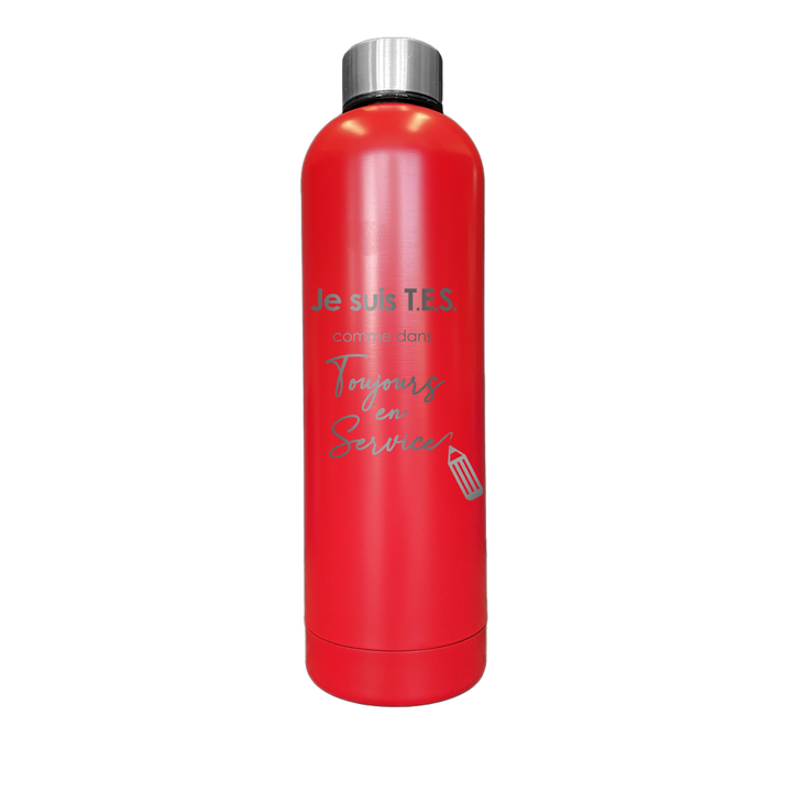 Bouteille isotherme gravée - TES toujours en service