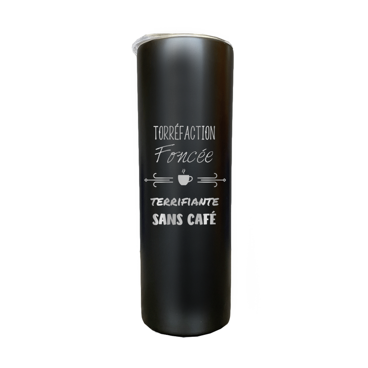 Verre isotherme gravé - Torréfaction foncée, Terrifiante sans café