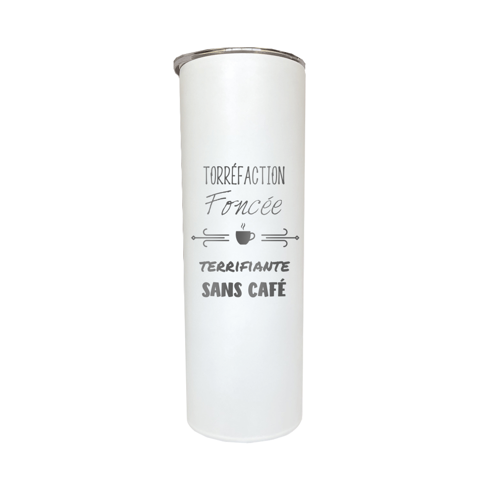 Verre isotherme gravé - Torréfaction foncée, Terrifiante sans café