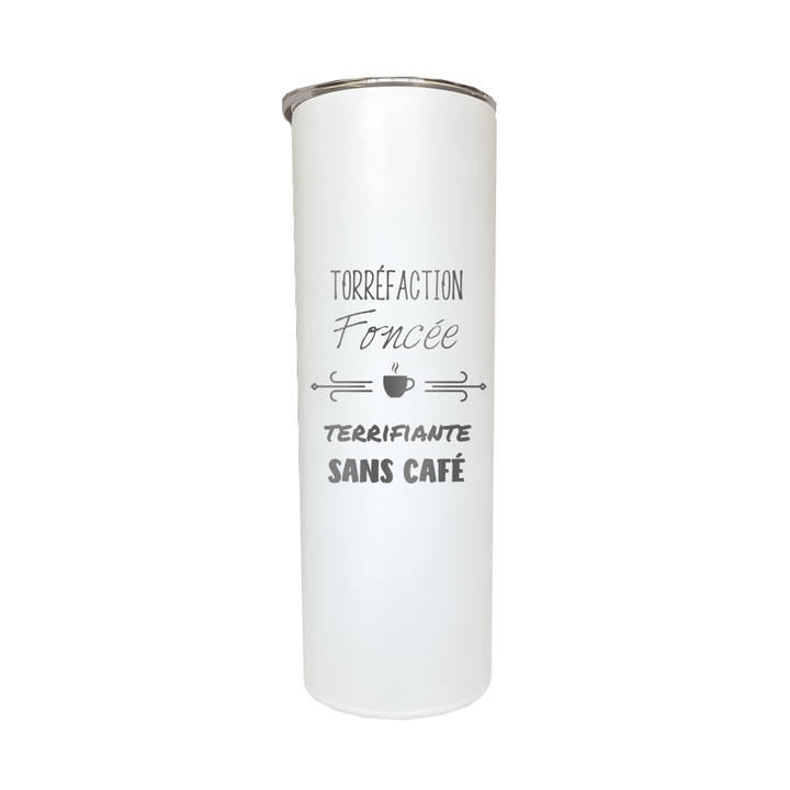 Verre isotherme gravé - Torréfaction foncée, Terrifiante sans café