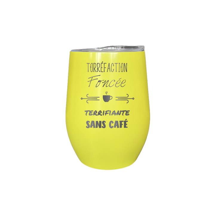 Verre isotherme gravé - Torréfaction foncée, Terrifiante sans café