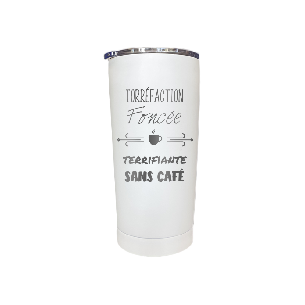 Verre isotherme gravé - Torréfaction foncée, Terrifiante sans café
