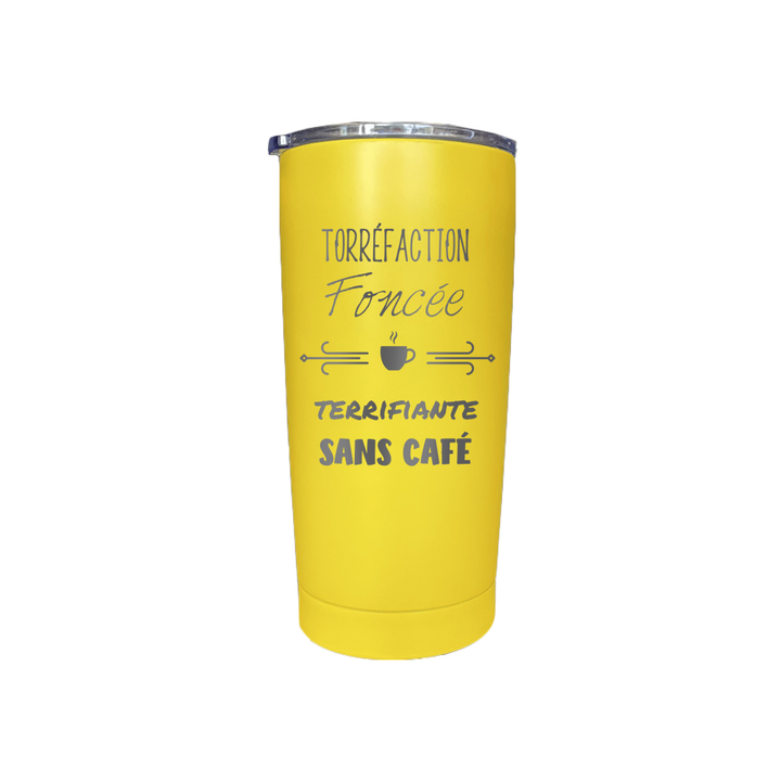 Verre isotherme gravé - Torréfaction foncée, Terrifiante sans café
