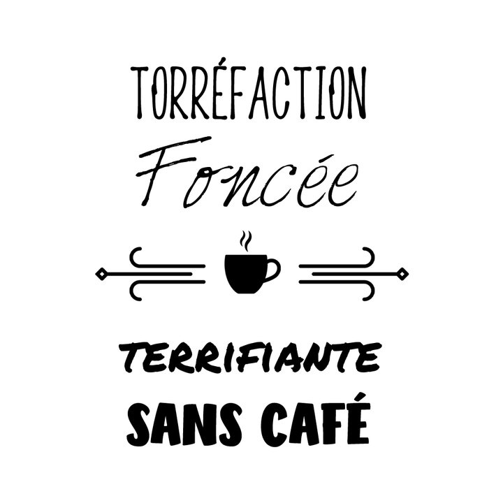 Verre isotherme gravé - Torréfaction foncée, Terrifiante sans café