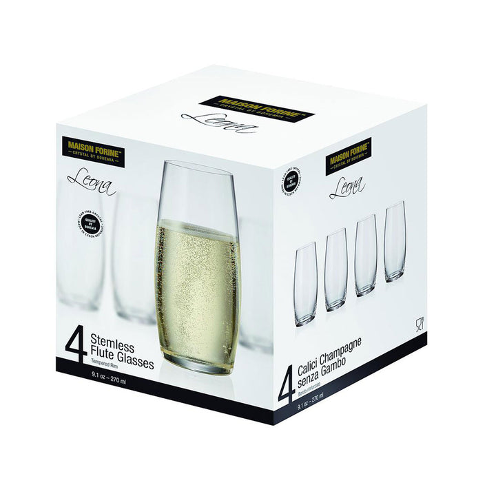 Flûte à champagne sans pied - boite de 4