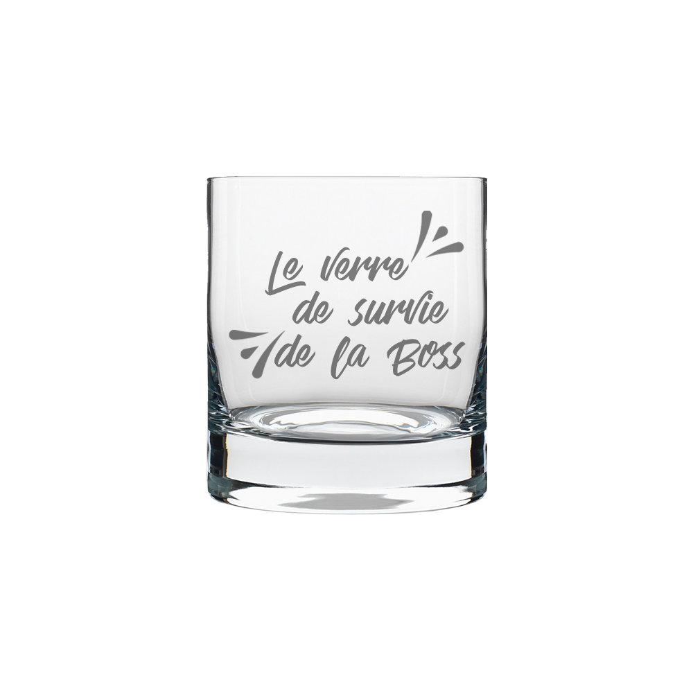 Verre gravé - Le verre de survie de la BOSS