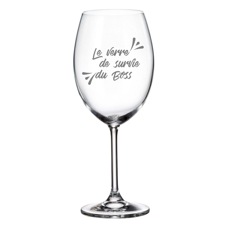 Verre gravé - Le verre de survie du BOSS
