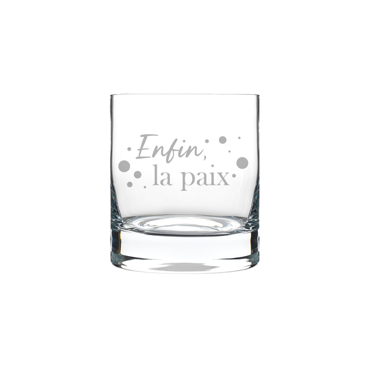 Verre gravé - Enfin, la paix