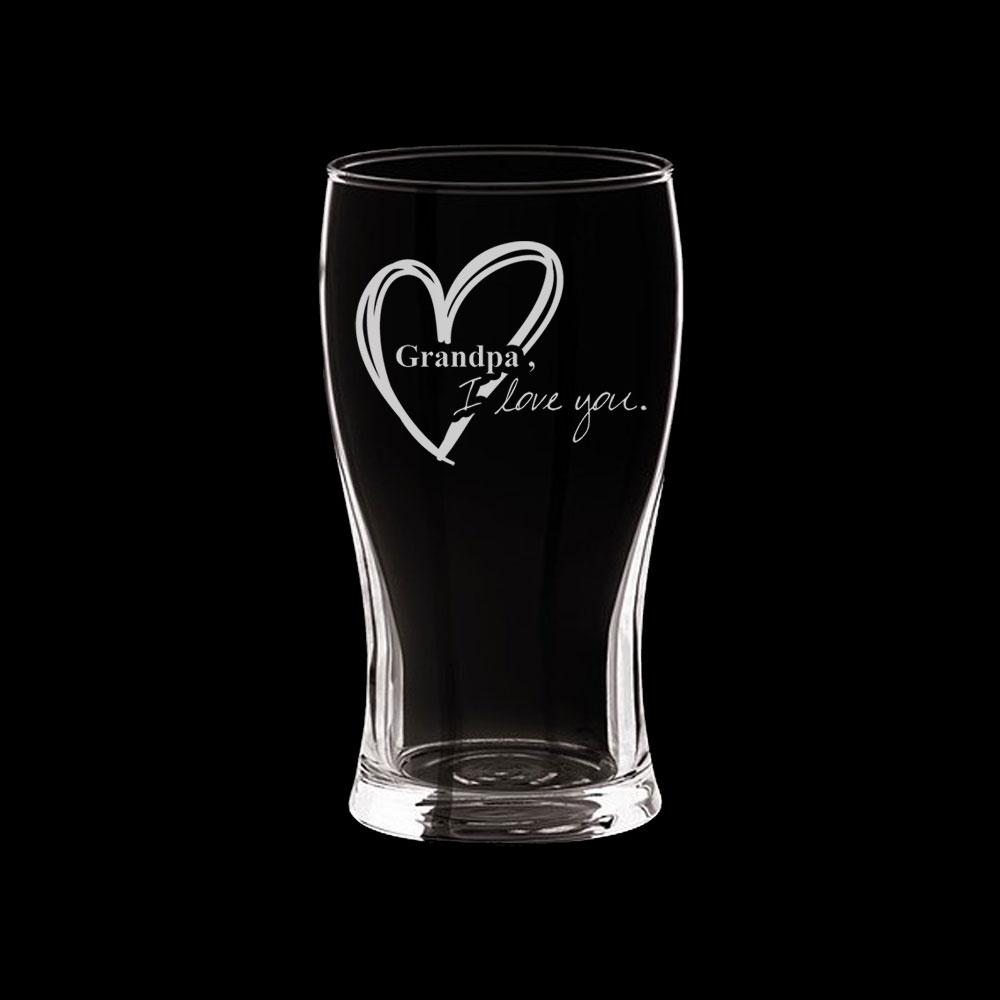 Verre gravé - Grandpa, I Love You