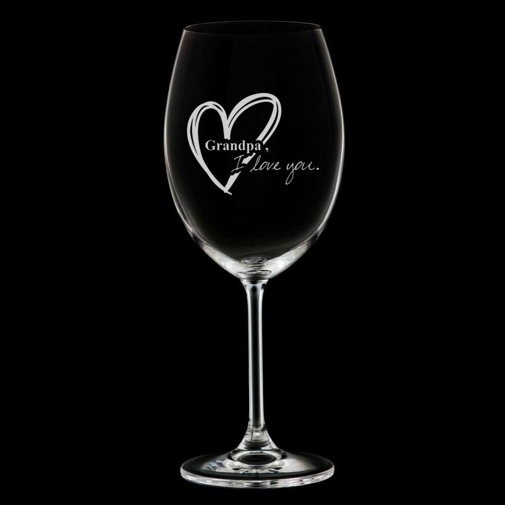 Verre gravé - Grandpa, I Love You