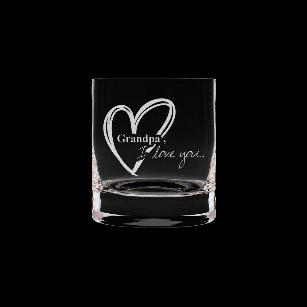 Verre gravé - Grandpa, I Love You