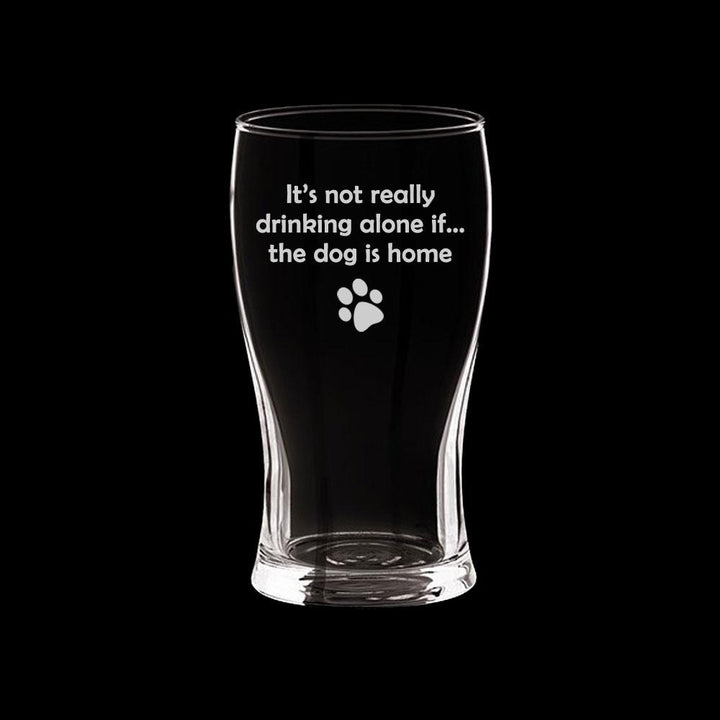 Verre gravé - The Dog is Home
