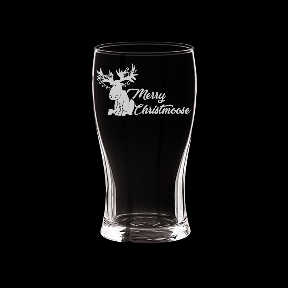 Verre gravé - Merry Christmoose