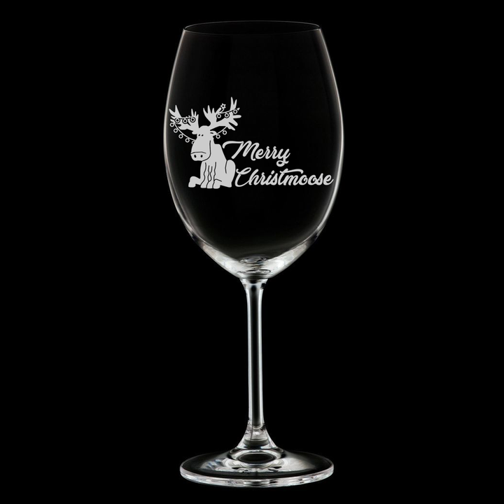 Verre gravé - Merry Christmoose