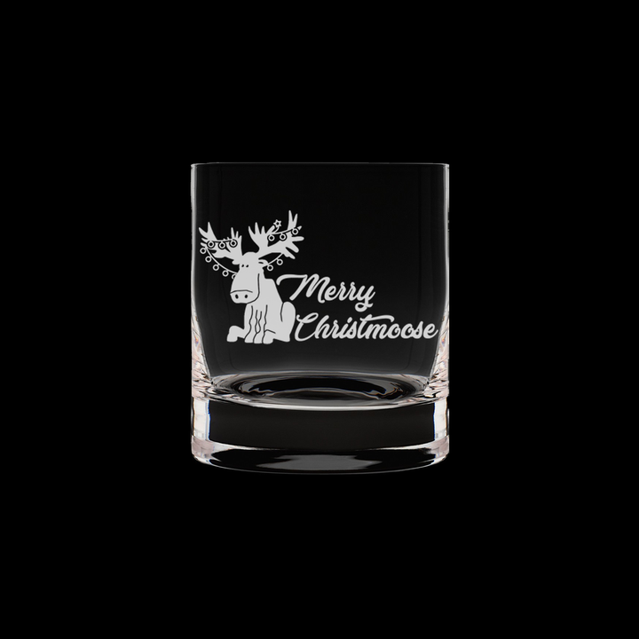 Verre gravé - Merry Christmoose