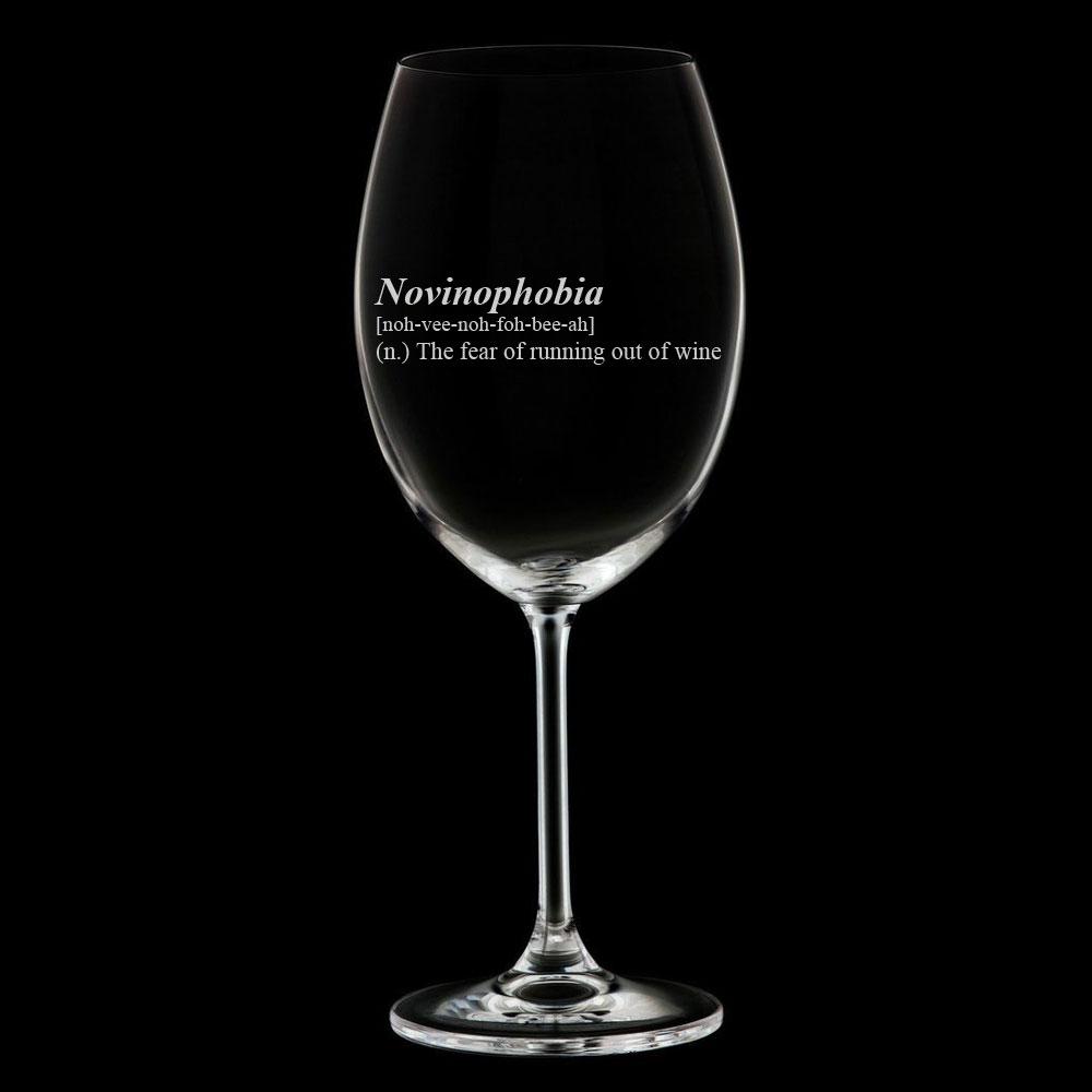 Verre gravé - Novinophobia anglais
