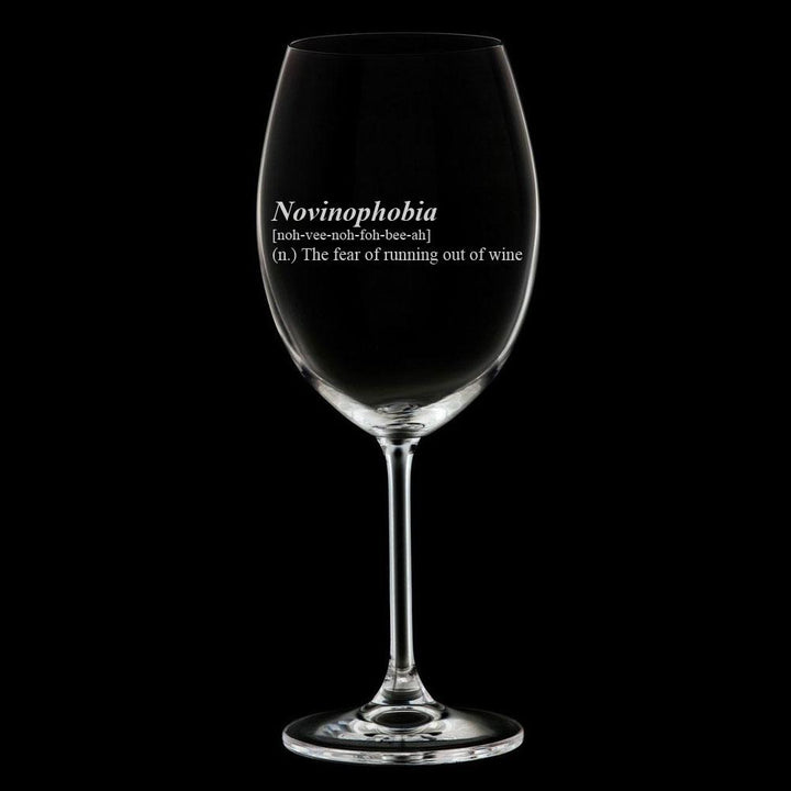 Verre gravé - Novinophobia anglais