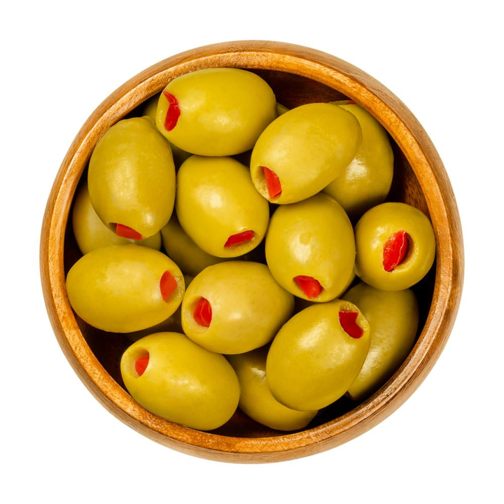 Olives vertes farcies au piment