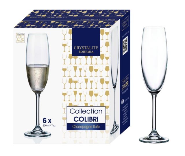 Flûte à champagne Colibri (Ensemble 6)